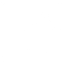 image of a computer with a play and share symbol